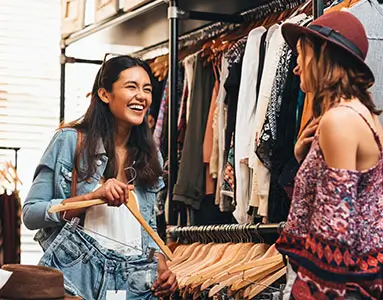 young woman shopping